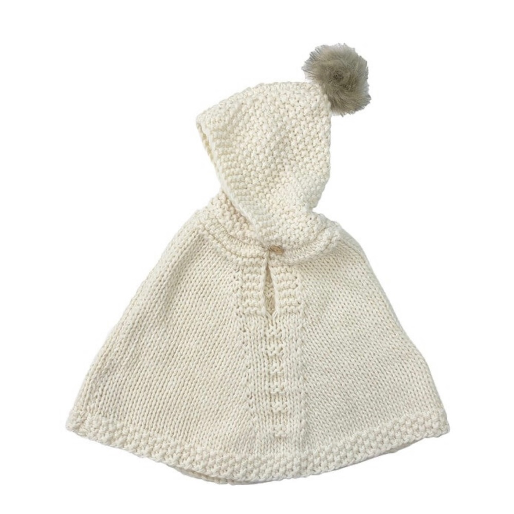 The Blueberry Hill Kids Knit Hooded Sweater Poncho
